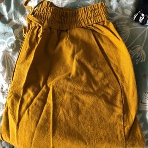 J. Crew Linen Pants Mustard